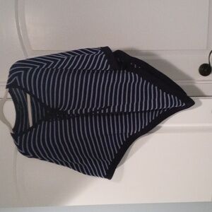 Talbot blue striped poncho large